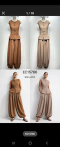 SS10 - Chaleco Sastre con Ganchos Metálicos Beige