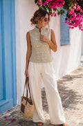 SS23 - Chaleco Militar Taupe Botones Dorados